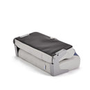 Deckmate Bench Mounted Folding Boat Seat Gray & Blue Marine Grade Vinyl for sale