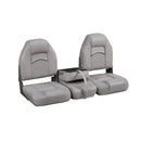 DeckMate Bass Boat Folding Bench Set with Jump Seat closed