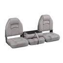 DeckMate Bass Boat Folding Bench Set with step middle Seat closed