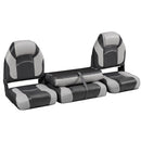 DeckMate Bass Boat Folding Bench Set with wide Jump Seat closed