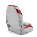 Deckmate High Back Folding Boat Seat Gray & Red Marine Grade Vinyl for sale