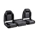 DeckMate Bass Boat Folding Bench Seat Set with center console
