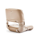 Deckmate Clam Shell Fishing Boat Seat Tan Marine Grade Vinyl Black Accents for sale
