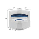 DeckMate Classic Corner Seat for Pontoon dimensions illustration