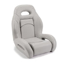 Deckmate High Back Sport Racing Style Bucket Seat Gray Marine Grade Vinyl Black Accent for sale