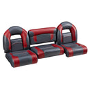 DeckMate Compact Bass Boat Bench Set with wide folding middle seat
