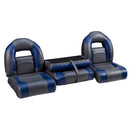 DeckMate Nitro Bass Boat Bench Set with wide folding middle seat closed