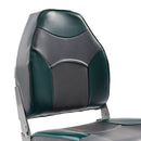 DeckMate Economy High Back Fishing Boat Seat Charcoal Green Marine Grade Vinyl for sale