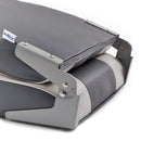 DeckMate Economy High Back Fishing Boat Seat Charcoal Gray Marine Grade Vinyl for sale