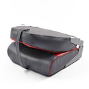 DeckMate Economy High Back Fishing Boat Seat Charcoal Red Marine Grade Vinyl for sale