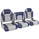 DeckMate Bass Boat Folding Bench Set with step middle Seat