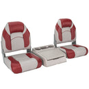DeckMate Bass Boat Folding Bench Seat Set with center console