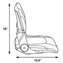 DeckMate Compact Folding Cushion Fishing Boat Seat Charcoal Red Marine Grade Vinyl for sale