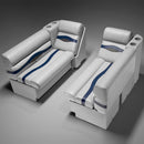 Gray, Blue & Charcoal Pontoon Boat Seats