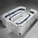 Gray, Blue & Charcoal Pontoon Boat Furniture