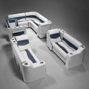 Gray, Blue & Charcoal Pontoon Boat Furniture