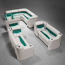 Ivory & Teal Pontoon Boat Furniture