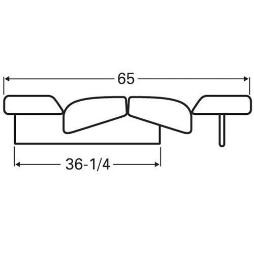 dimensions for back to back boat seats when reclined