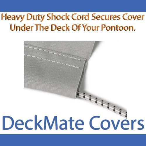 Bungee sewn into hem of each pontoon cover