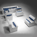 Gray, Blue & Charcoal Pontoon Boat Furniture