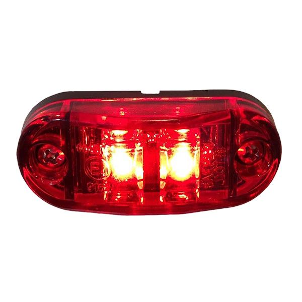 2.6 x 1" Red Surface Mount Pontoon Trailer Marker Light