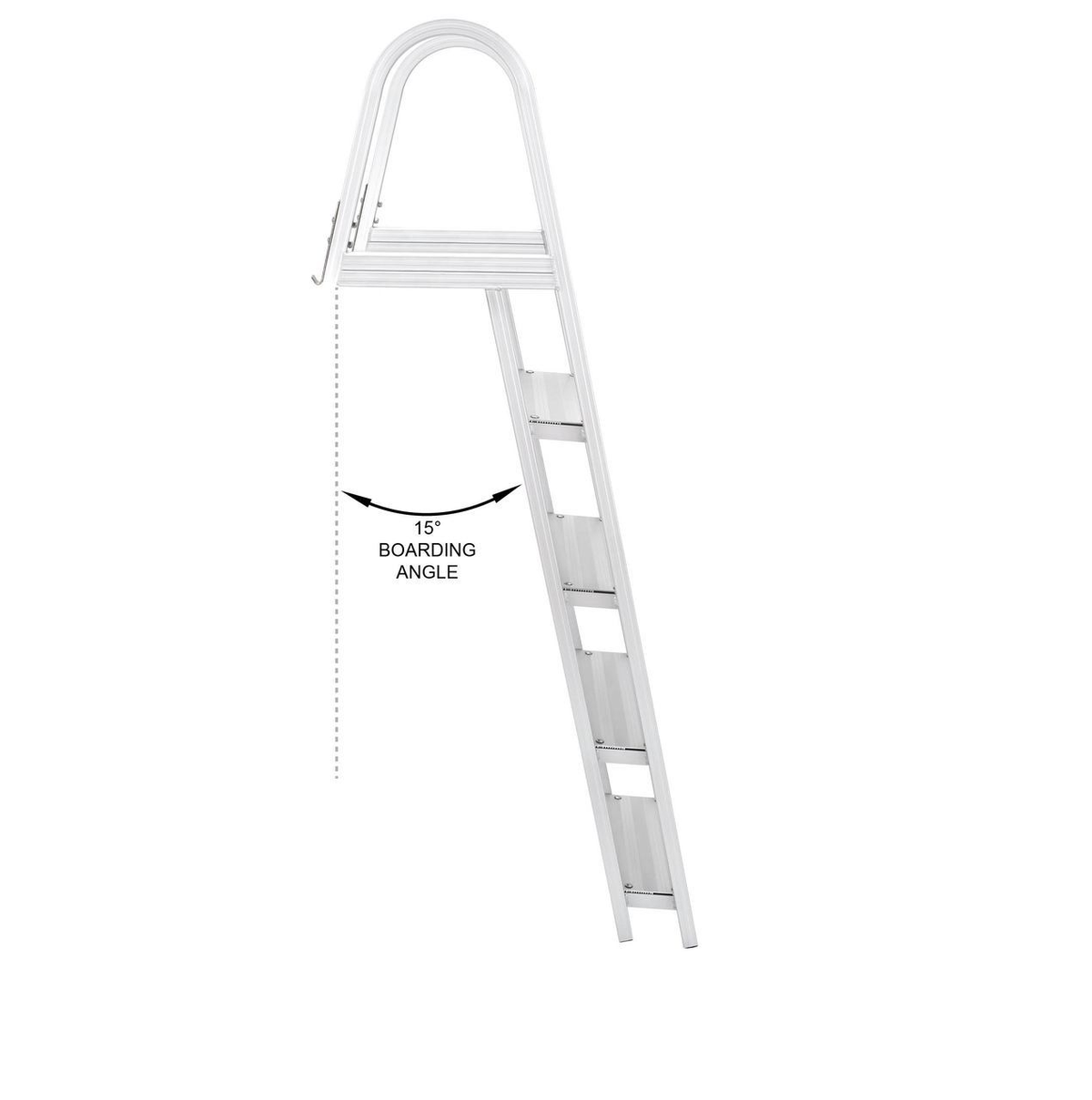 Marine Rope Ladder 5-Step Folding Pontoon – Aluminum, 200KG Capacity ...