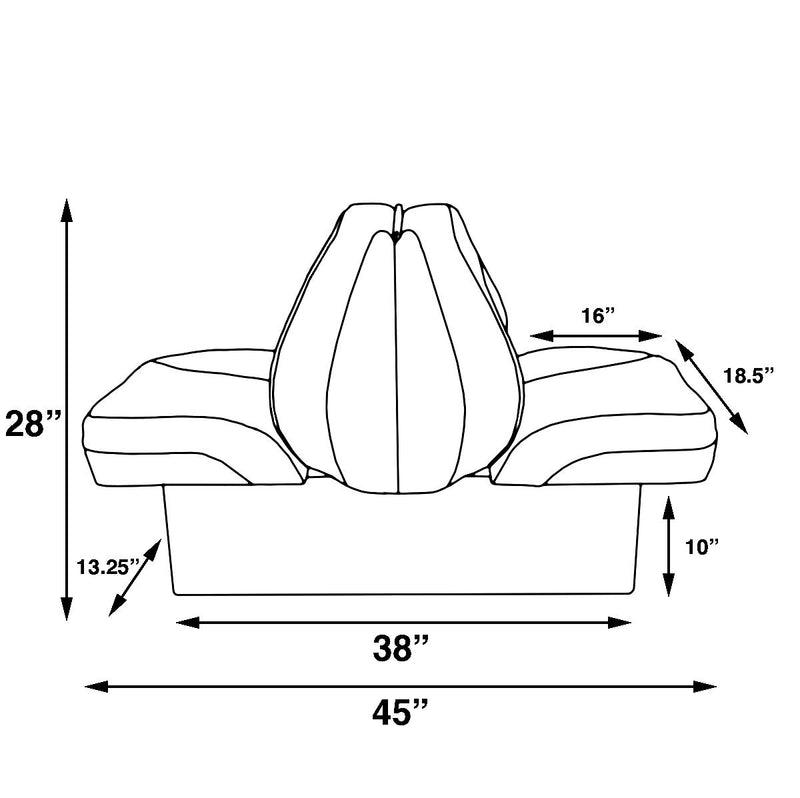 Luxury Bayliner Back to Back Seats with Base and Hinge