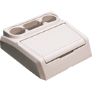 tan bass boat storage console and step