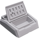 gray bass boat center storage console and step