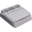 gray bass boat center storage console and step