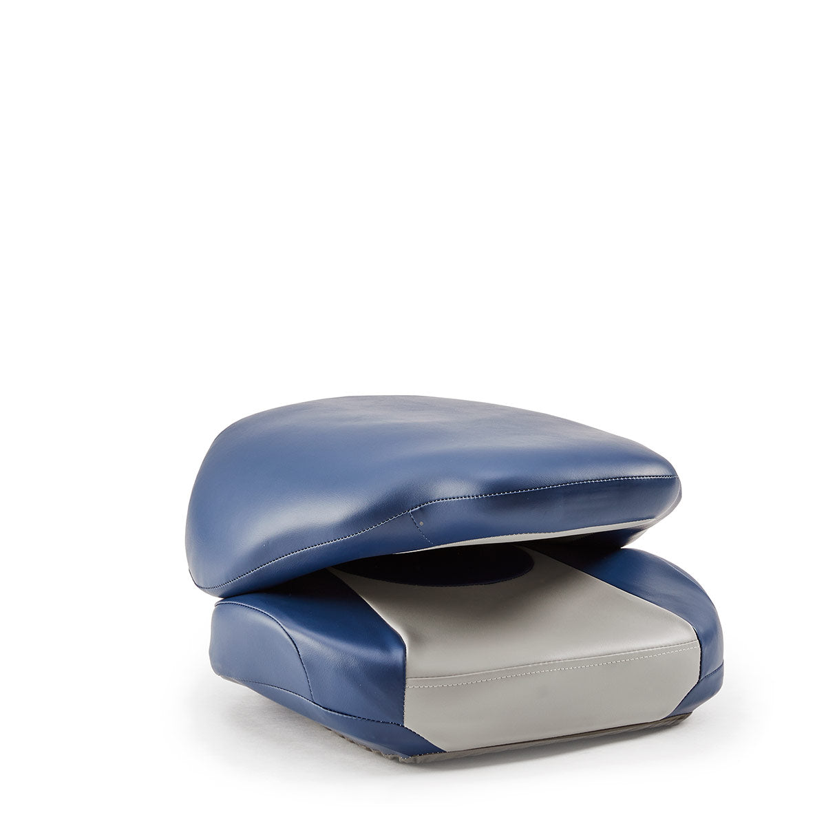 2-Pack Boat Seats - High Back Folding Fishing Seats With Microfiber Leather & 316 Stainless Steel Hinges (Blue & White)
