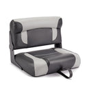 Deckmate Bench Mounted Folding Boat Seat Charcoal Gray Marine Grade Vinyl for sale