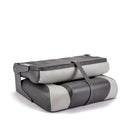 Deckmate Bench Mounted Folding Boat Seat Charcoal Gray Marine Grade Vinyl for sale