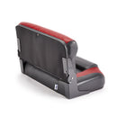 Deckmate Bench Mounted Folding Boat Seat Charcoal Red Marine Grade Vinyl for sale