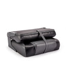 Deckmate Bench Mounted Folding Boat Seat Charcoal Black Marine Grade Vinyl for sale