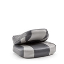 DeckMate Economy Center Hinge Cushion Fishing Boat Seat closed Charcoal Gray Marine Grade Vinyl for sale