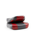 DeckMate Economy Center Hinge Cushion Fishing Boat Seat Charcoal Red Marine Grade Vinyl for sale