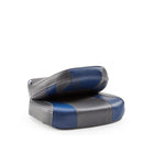 DeckMate Economy Center Hinge Cushion Fishing Boat Seat Charcoal Blue Marine Grade Vinyl for sale