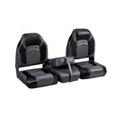 DeckMate Bass Boat Folding Bench Set with Jump Seat closed