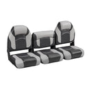 DeckMate Bass Boat Folding Bench Set with step middle Seat