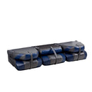 DeckMate Bass Boat Folding Bench Set with step middle Seat all closed