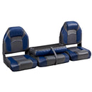 DeckMate Bass Boat Folding Bench Set with wide Jump Seat closed
