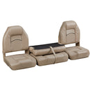 DeckMate Bass Boat Folding Bench Set with wide Jump Seat closed