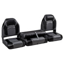 DeckMate Bass Boat Folding Bench Set with wide Jump Seat closed
