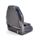Deckmate High Back Folding Boat Seat Charcoal & Blue Marine Grade Vinyl for sale