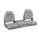 DeckMate Bass Boat Folding Bench Seat Set with center console