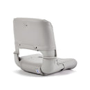 Deckmate Clam Shell Fishing Boat Seat Gray Marine Grade Vinyl Black Accent for sale