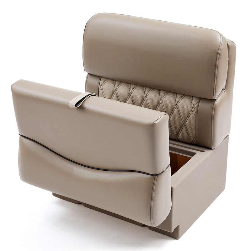 DeckMate Luxury Pontoon Bench open