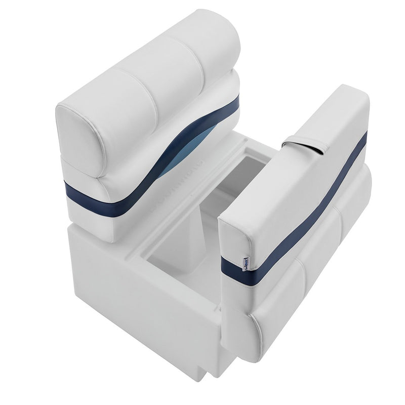 DeckMate Pontoon Bench top down open