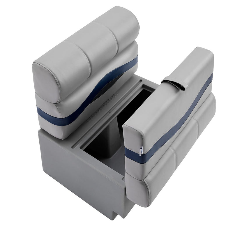 DeckMate Pontoon Bench top down open